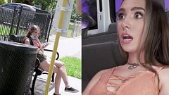 BANGBROS - Bailey Base Taking Anal From Stranger On The Bang Bus Thumb