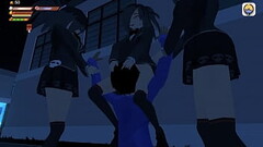 Mean girls bully you with pee in this horrible femdom game Thumb