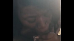 Ebony deepthroat sloppy top hoe sucks like vacuum Thumb