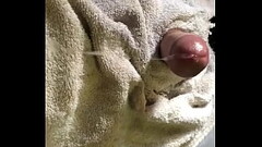 Small White Cock Suffers A Painful Ruined Cumshot From Only One Finger Thumb