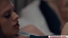 Two teens rub each others pussy on bed Thumb