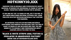 Black &amp_ white strips self anal fisting &amp_ prolapse in abandoned factory Thumb